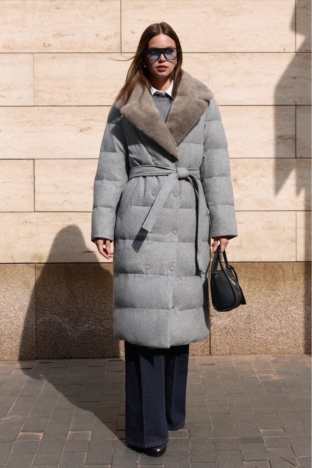 LOTTIE Parka in Lana è Visone