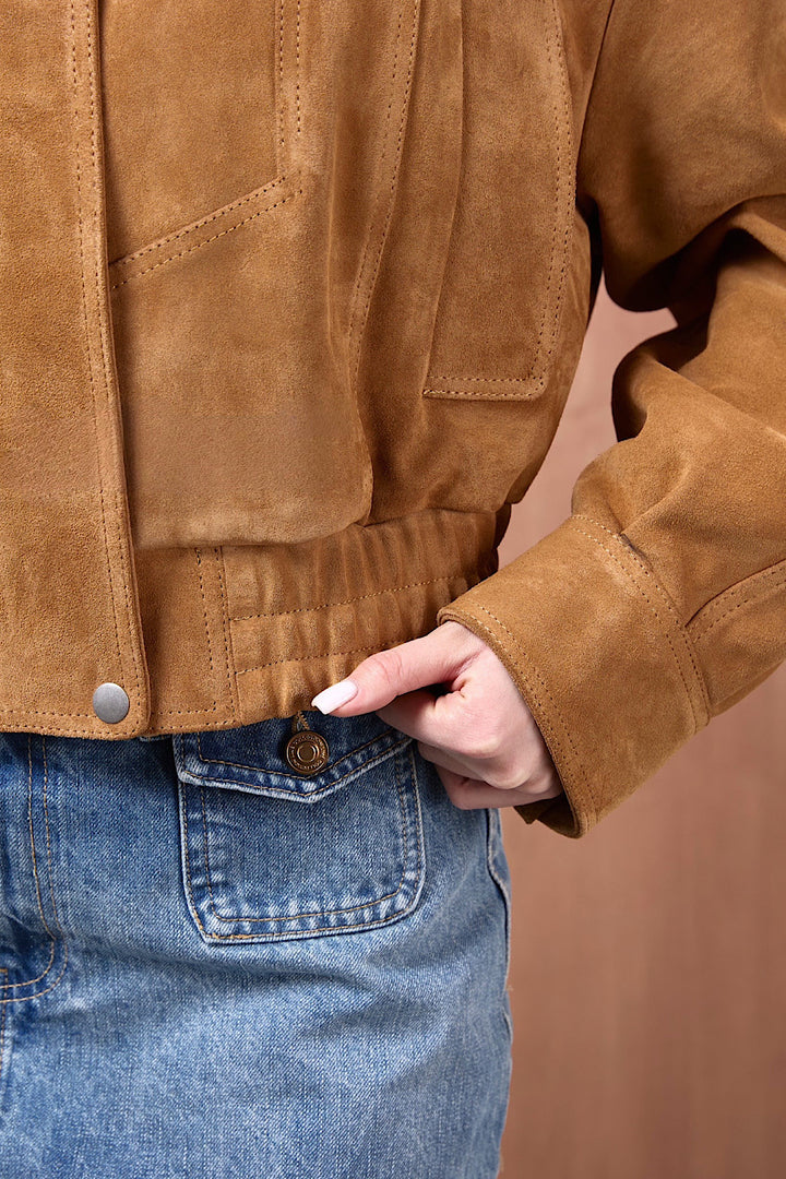 Sereline Suede Jacket Whiskey
