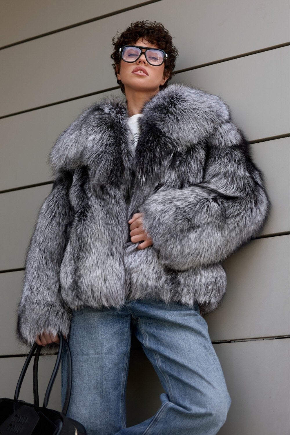 Clemence Silver Fox Fur