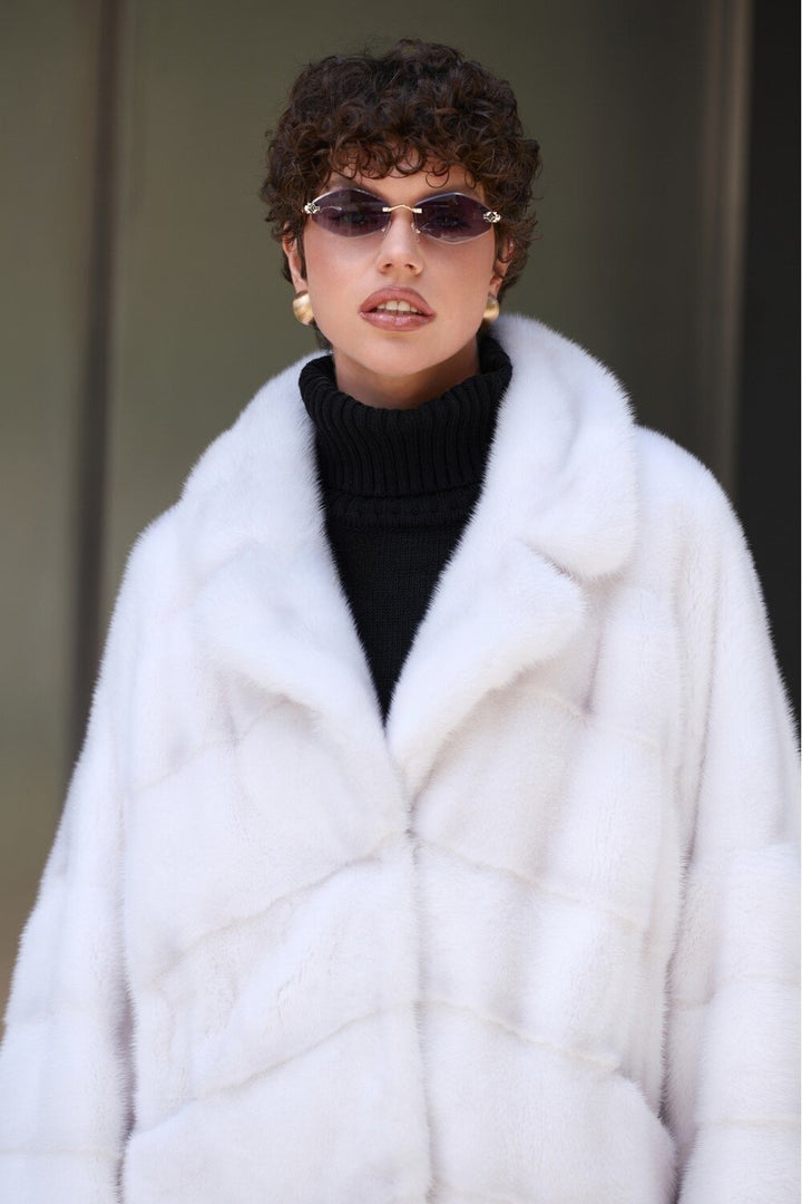 Sade Mink Fur Coat Clair