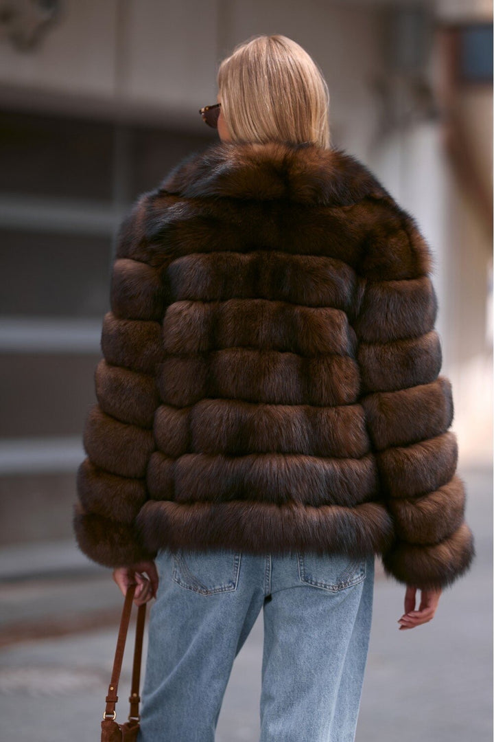 Cappotto di pelliccia Ramona Fox CASTAGNA