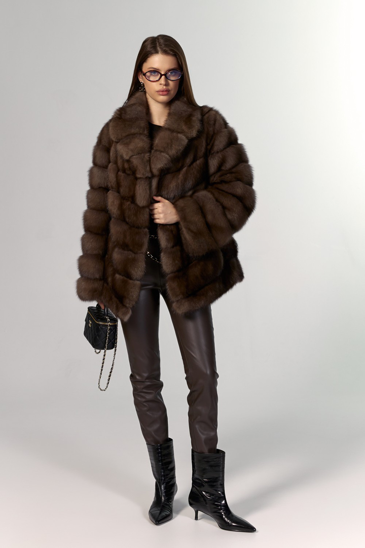 Luxury sable fur outerwear for sophisticated women’s style.