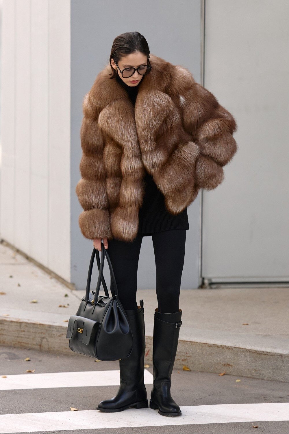 Cappotto in pelliccia di volpe ELIN