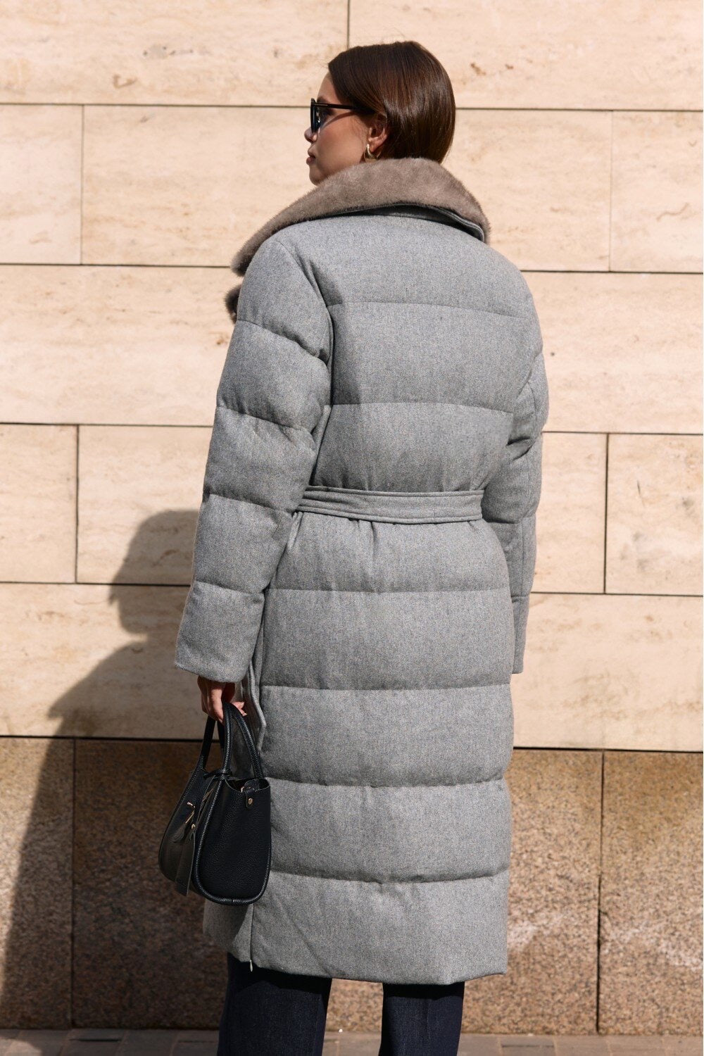 LOTTIE Parka in Lana è Visone