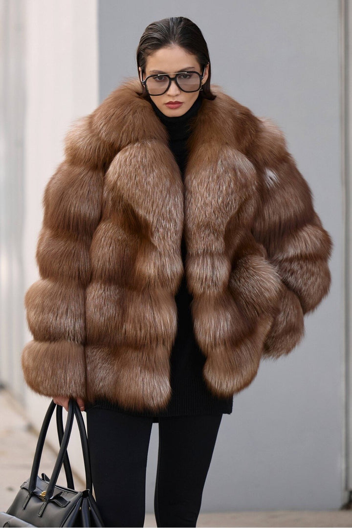 Cappotto in pelliccia di volpe ELIN