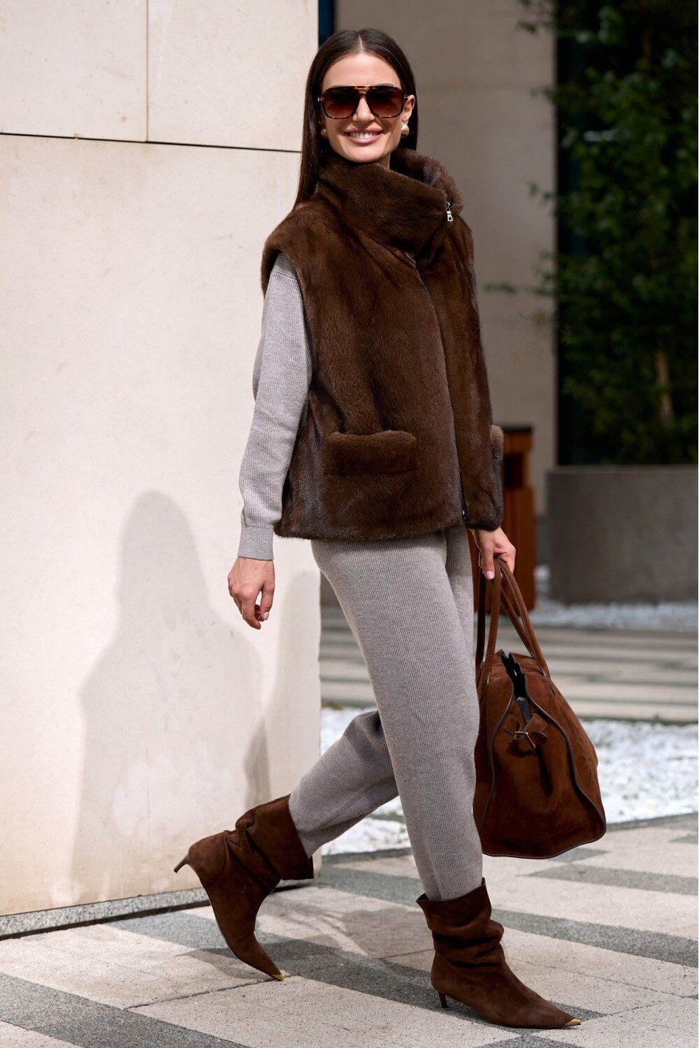 Gilet in pelliccia di visone Angelina