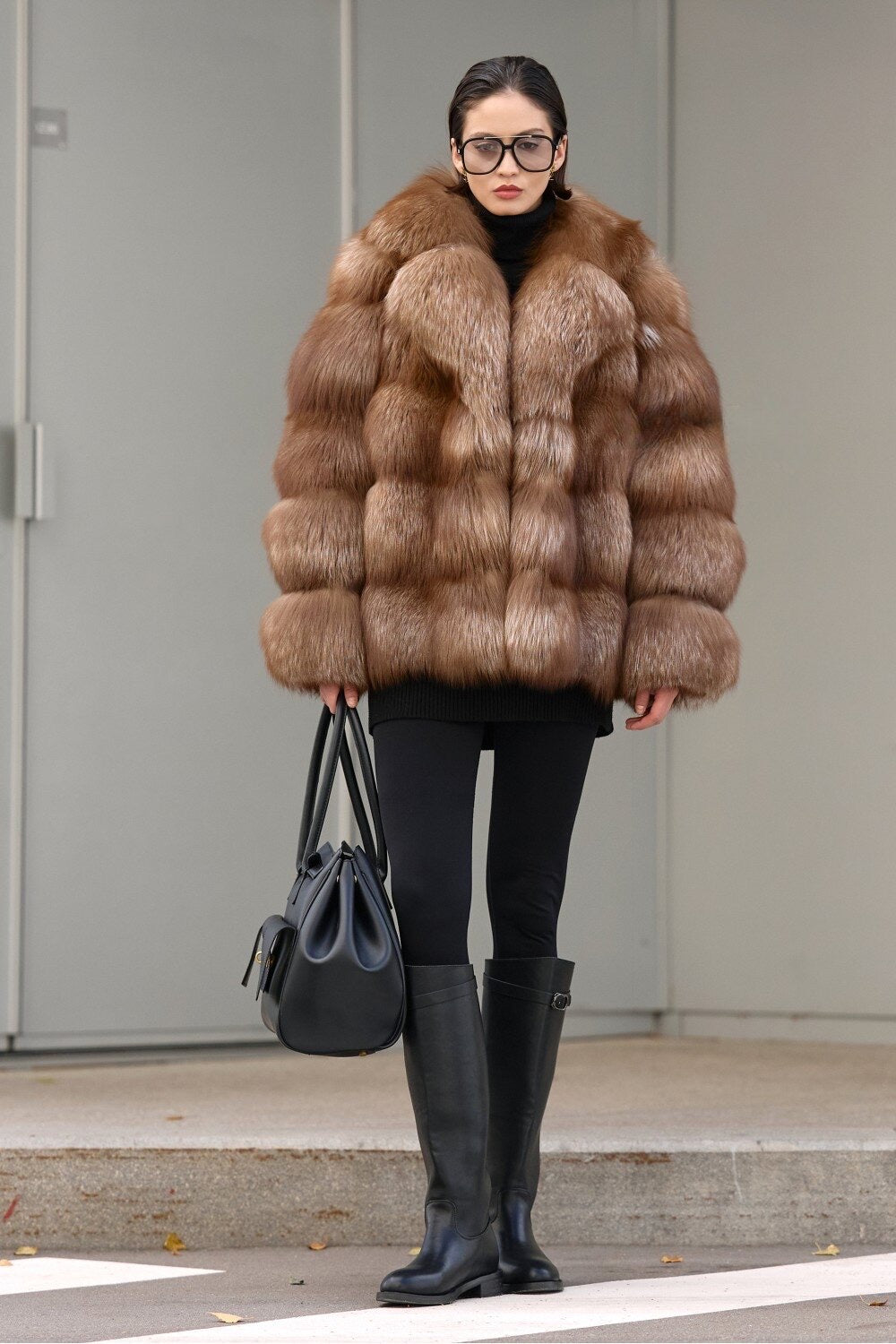 Cappotto in pelliccia di volpe ELIN