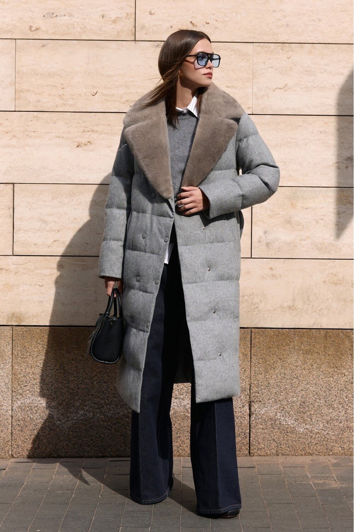 LOTTIE Parka in Lana è Visone