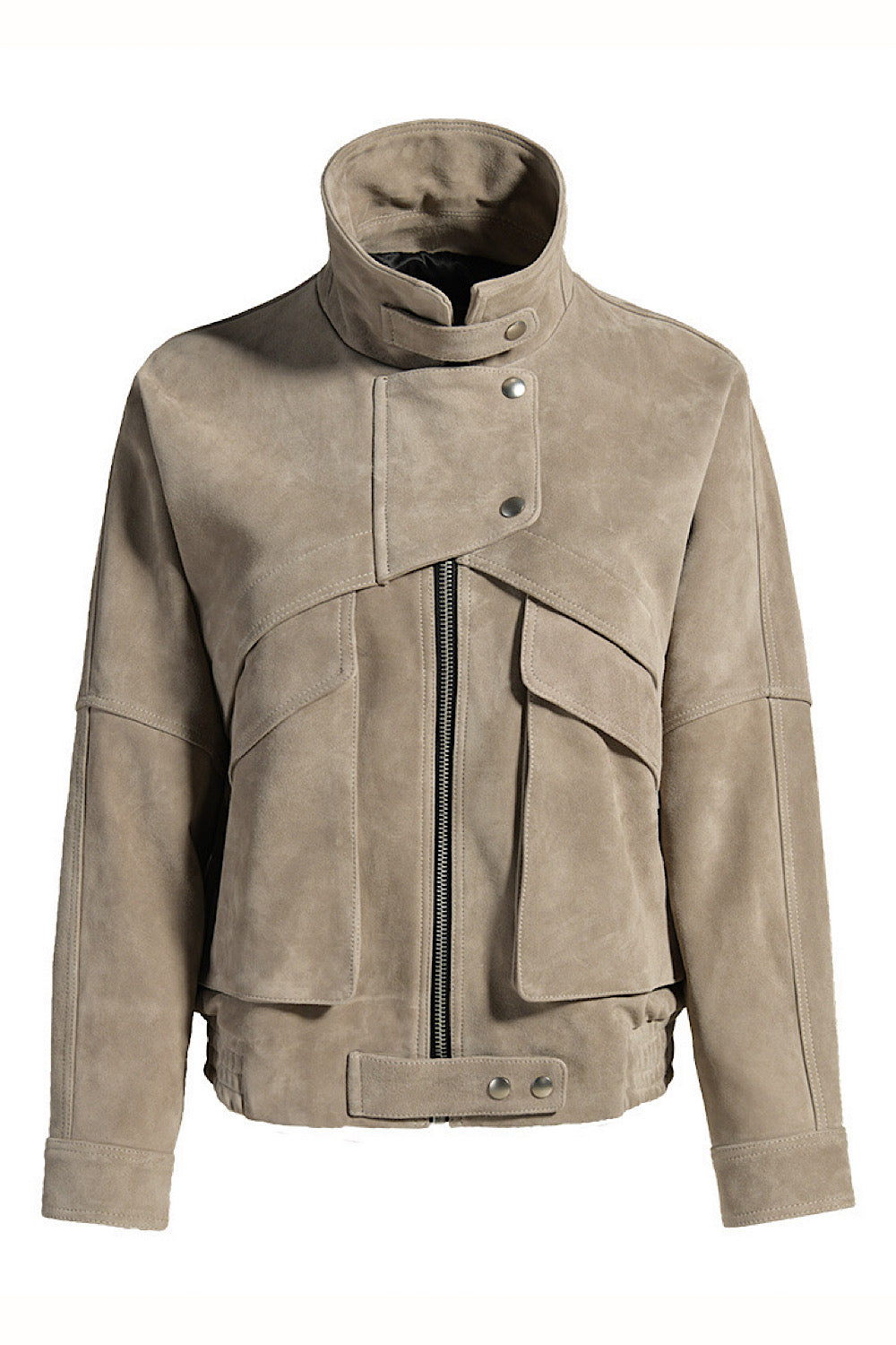 ODETTE Suede Jacket Nebbia