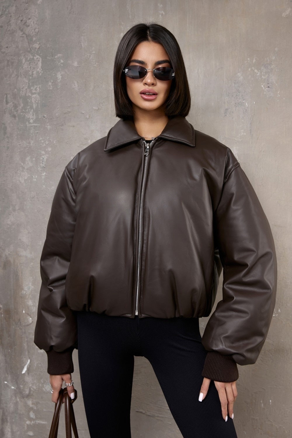 Bomber in pelle Maeve