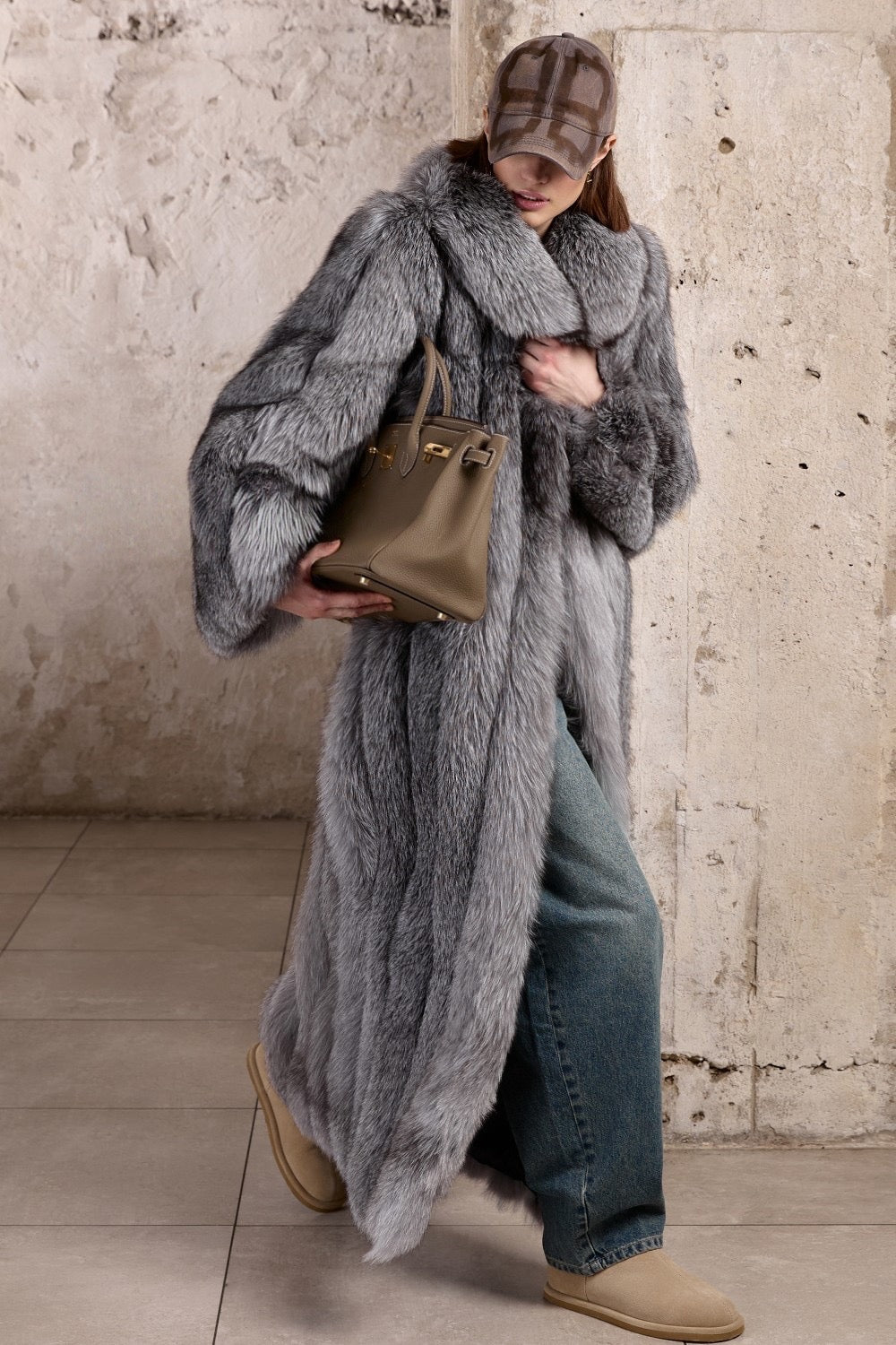Cappotto di pelliccia di volpe OLGA