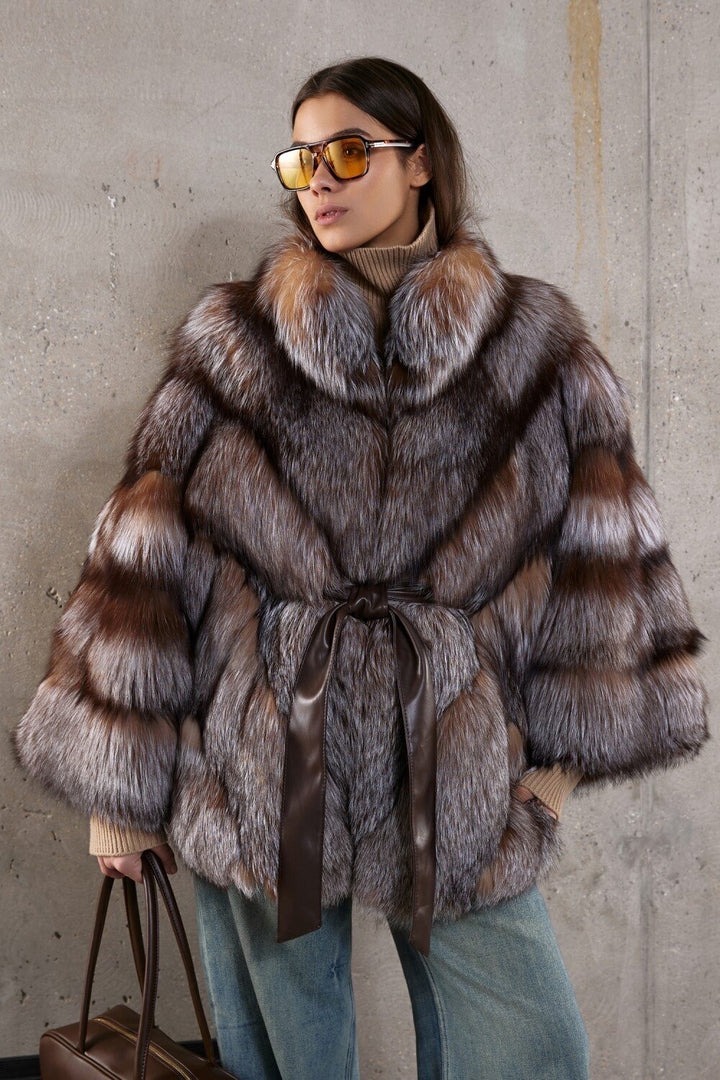 Cappotto in pelliccia di volpe LARISSA