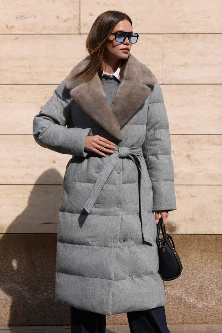 LOTTIE Parka in Lana è Visone