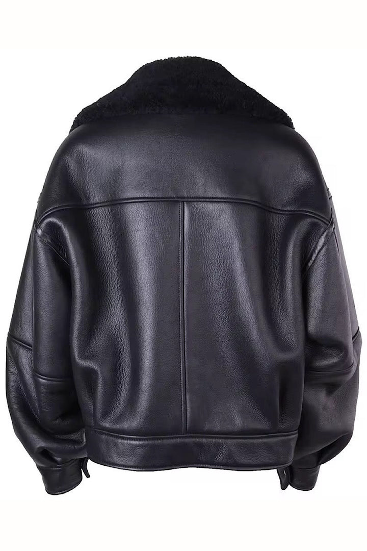 NELA Sheepskin Jacket Black