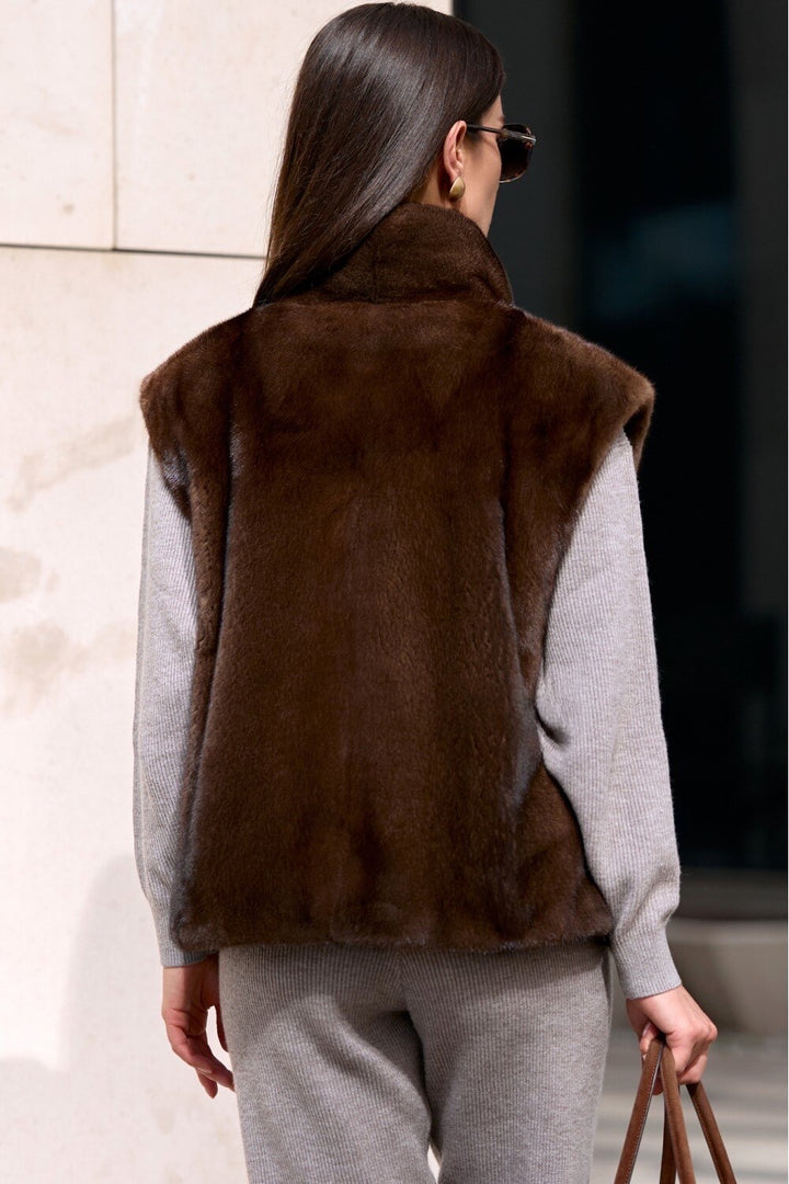 Gilet in pelliccia di visone Angelina