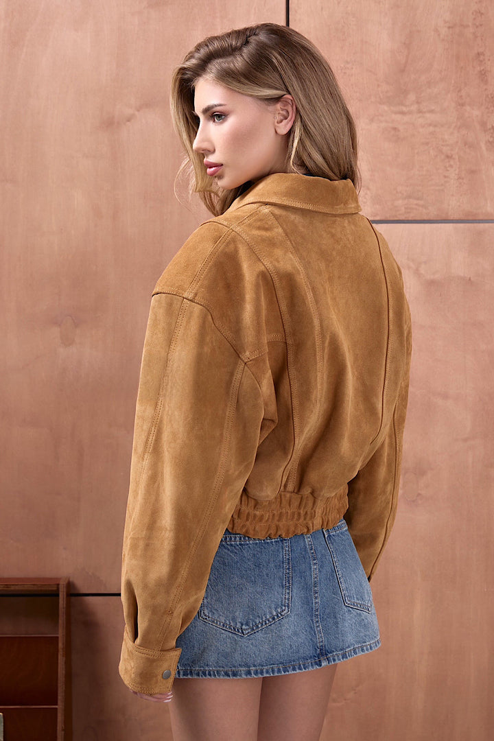 Sereline Suede Jacket Whiskey