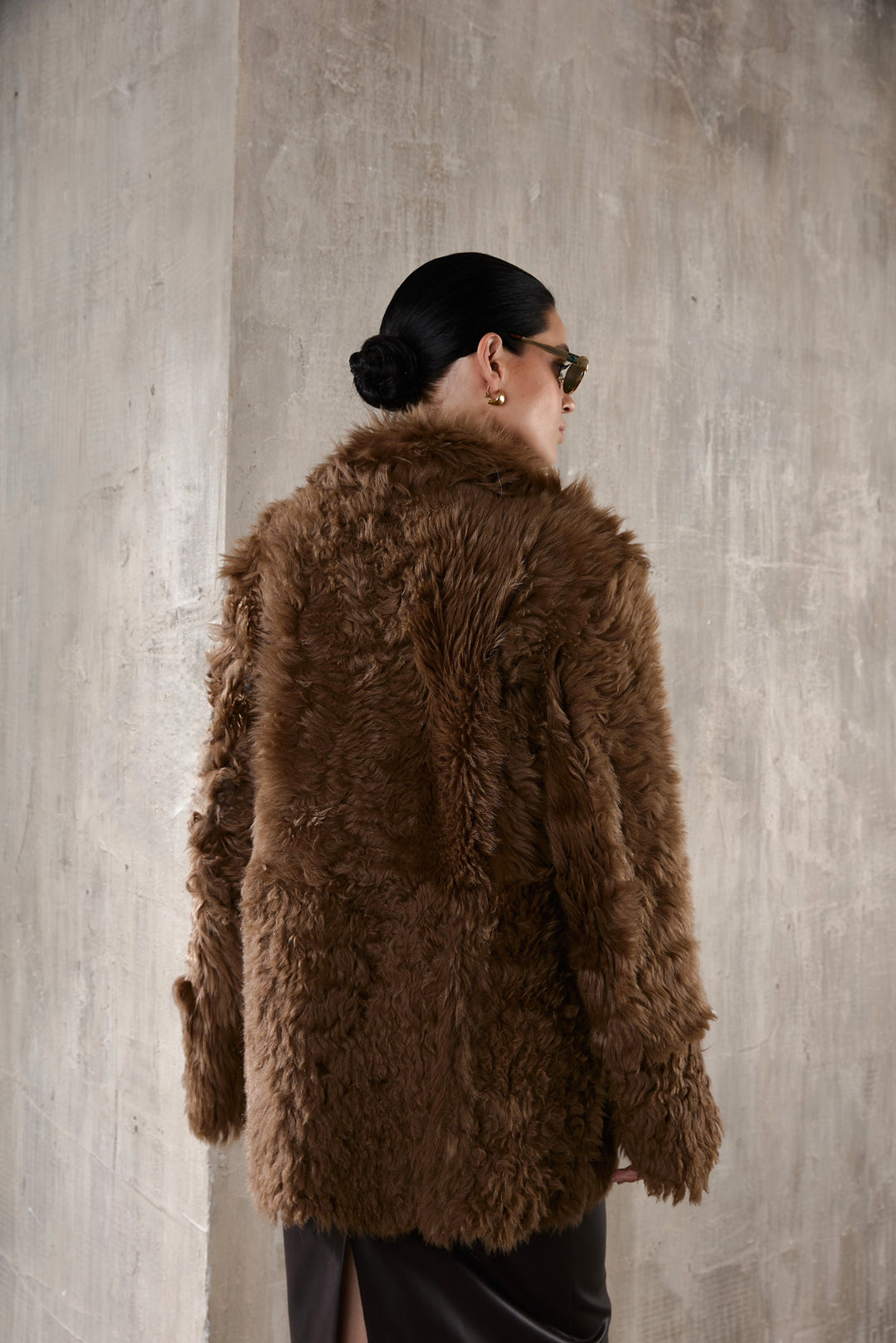 ADRIE Shearling Coat CHESNUT