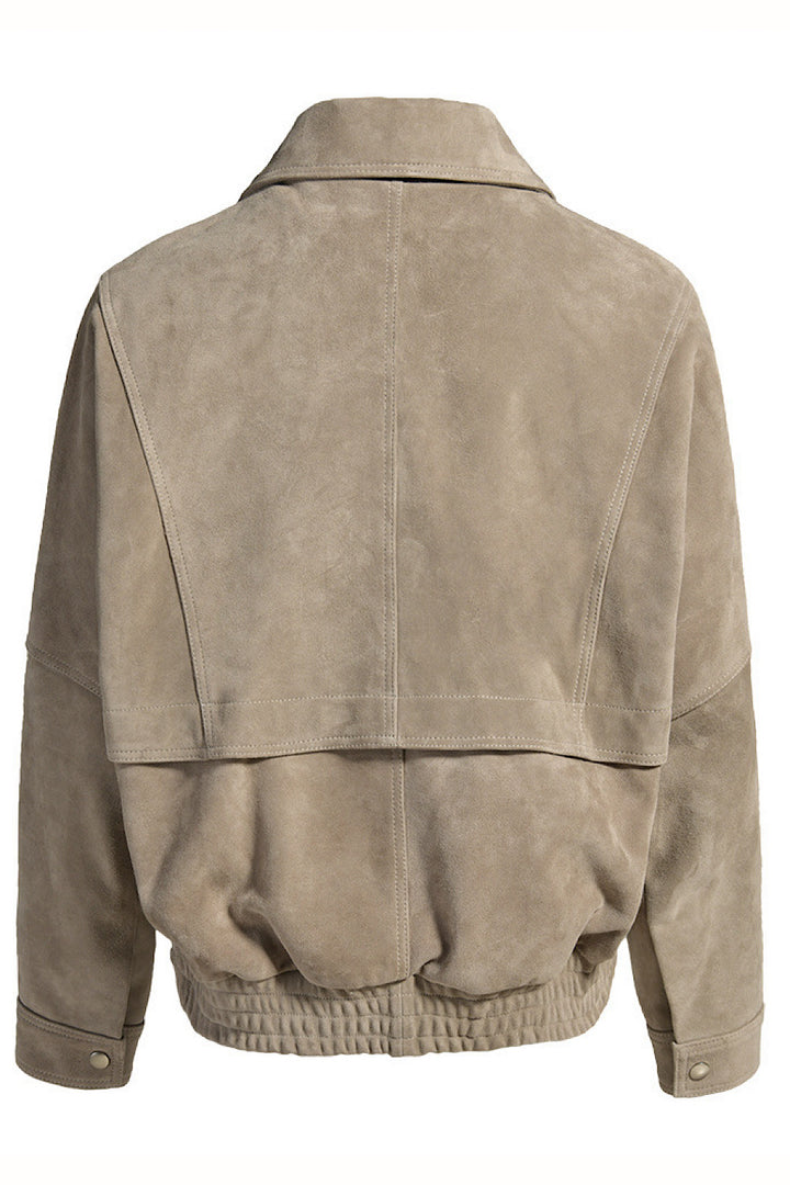 ODETTE Suede Jacket Nebbia