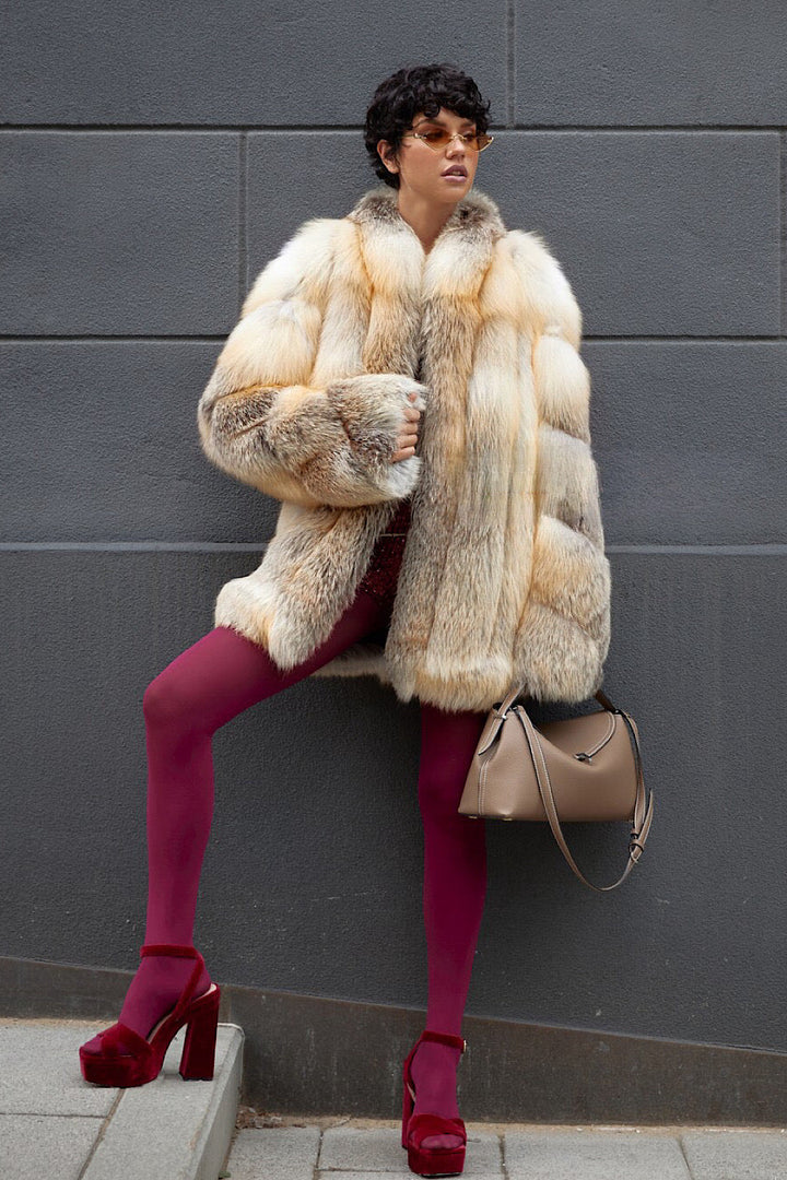 Cappotto in pelliccia di volpe ERINA