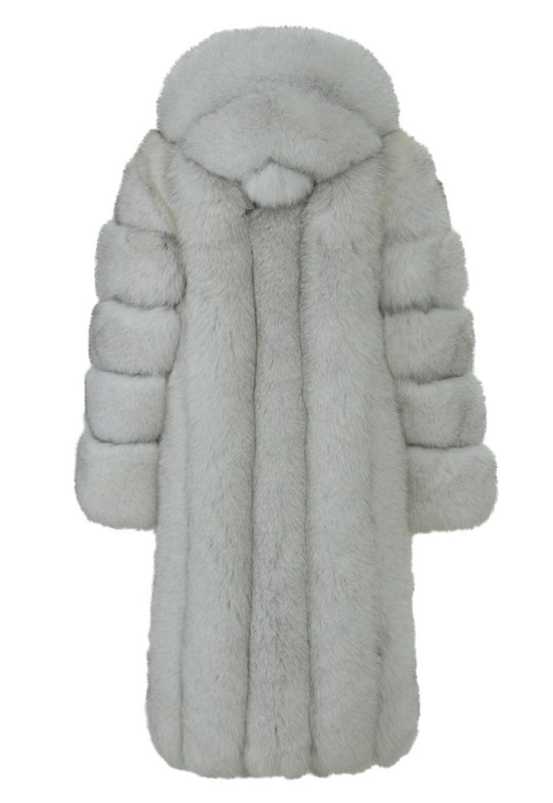 Chic Fox Fur Coat with a timeless, long design crafted from plush natural fox fur.