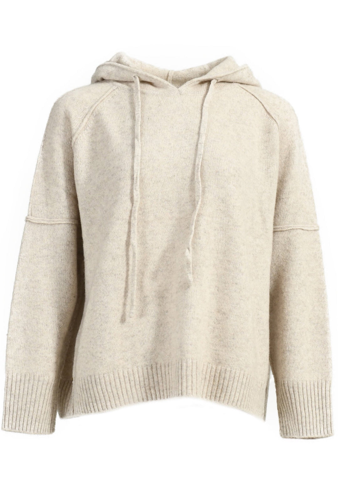 Soft cashmere hoodie with a relaxed fit, offering cozy warmth and effortless style in a minimalist design.