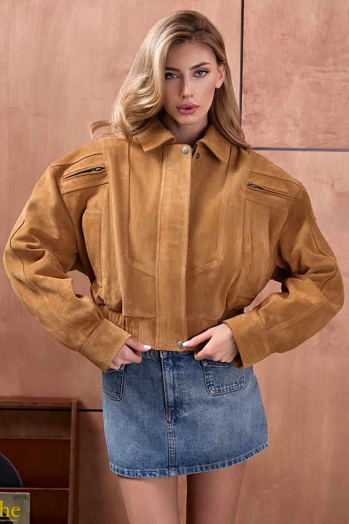 Sereline Suede Jacket Whiskey