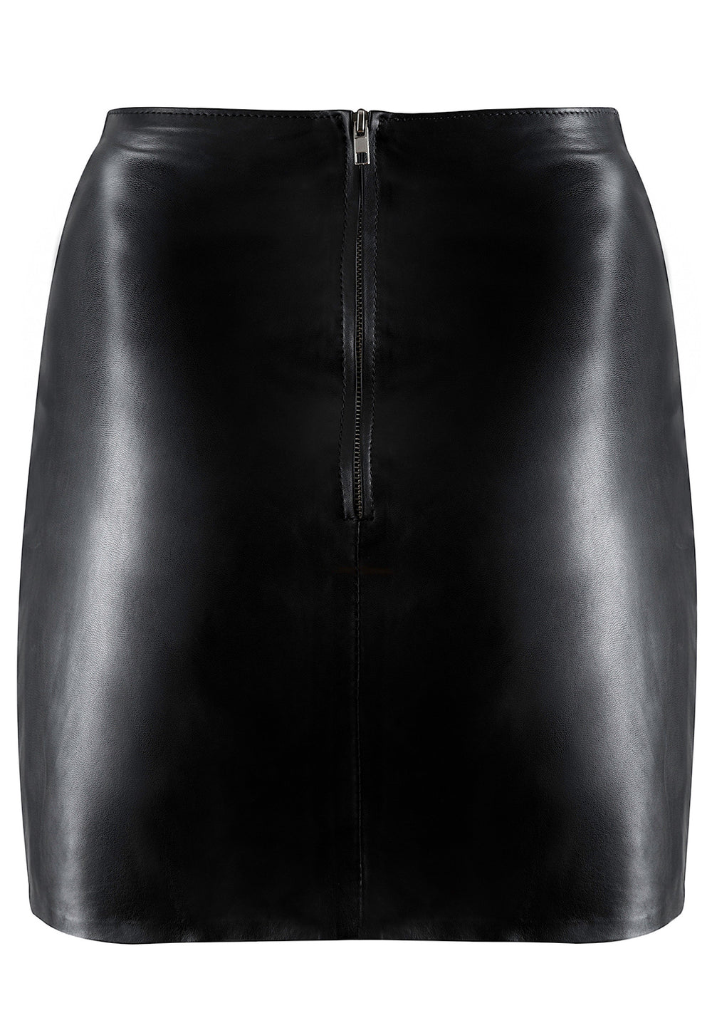 High-quality leather skirt with statement buckle details, designed to flatter the silhouette and perfect for both day and evening wear.